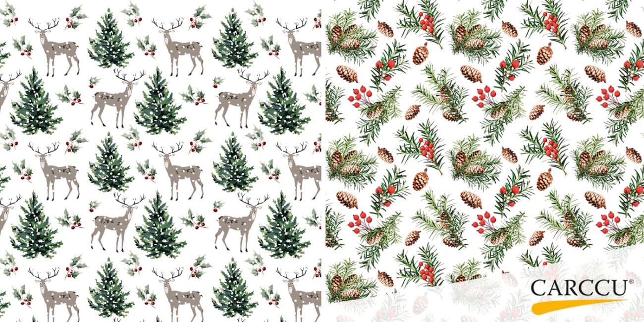 weihnachtliches Blumenpapier