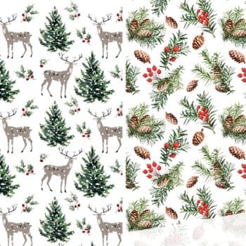 weihnachtliches Blumenpapier